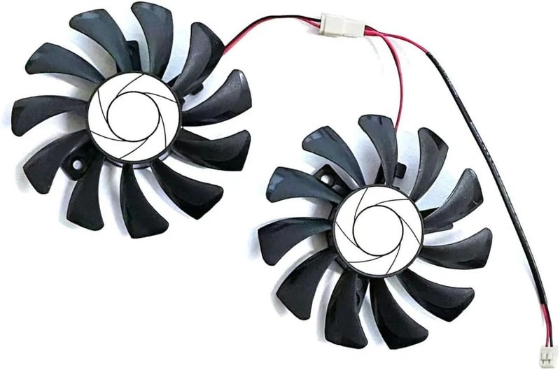 LTANDBR مروحة تبريد GPU بديلة HA8010H12F-Z GTX1050 بحجم 75MM لبطاقة الفيديو MSI GTX 1050 2GT OC 1050Ti 4GT، 2Pin - Image 3